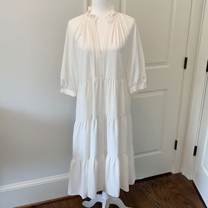 Size L Amanda Uprichard Saffron Midi Dress White